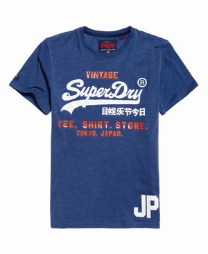 Superdry Ing Shop Duo Férfi Pólók Kék | LUPXQ1203